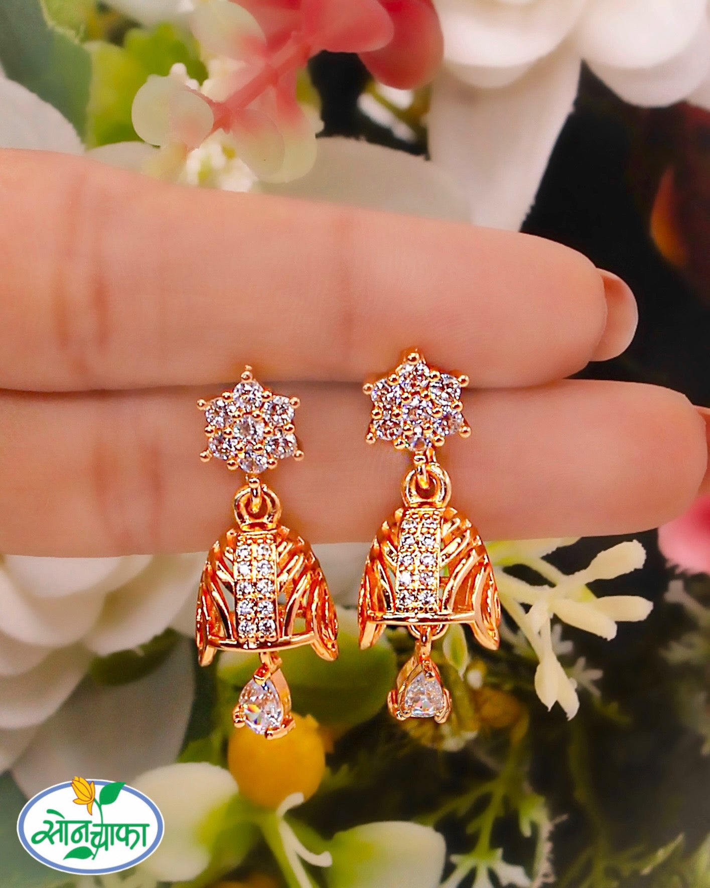 DIAMOND JHUMKI EARRINGS