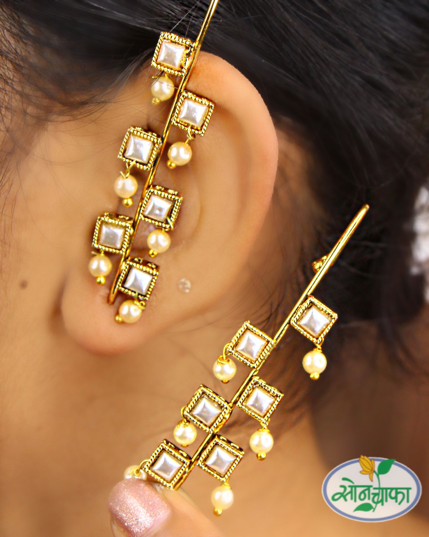 SQUARE DESIGNER EAR-CUFF