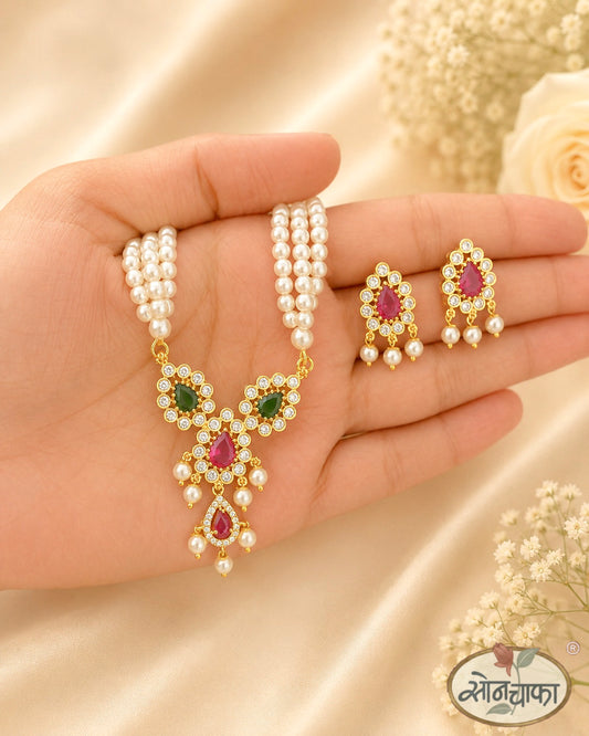 CHIC &FANCY PEARL NECKLACE