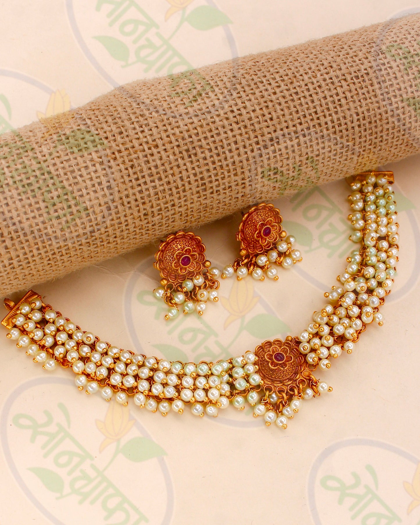 PEARL BEADS DESIGNER NECKLACE