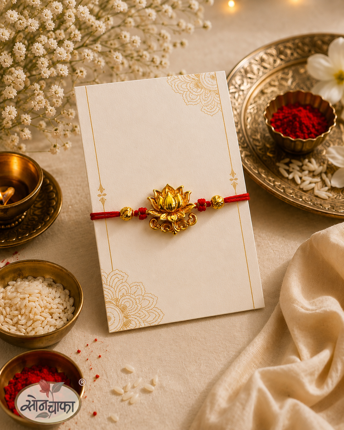 BEAUTIFUL LOTUS RAKHI
