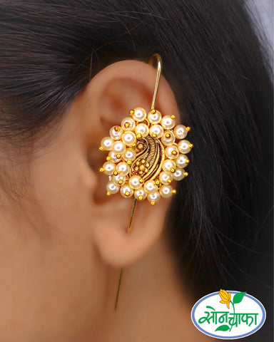 FANCY & TRADITIONAL PEARL EAR-CUFF