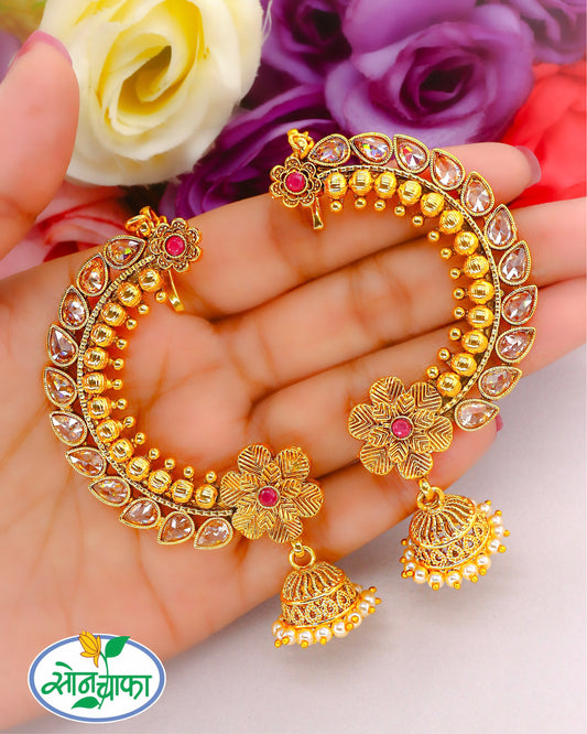 FLORAL DESIGNER EAR-CUFF