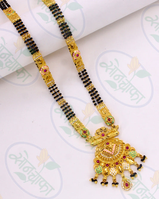 IMPRESSIVE GOLD PALTED MANGALSUTRA