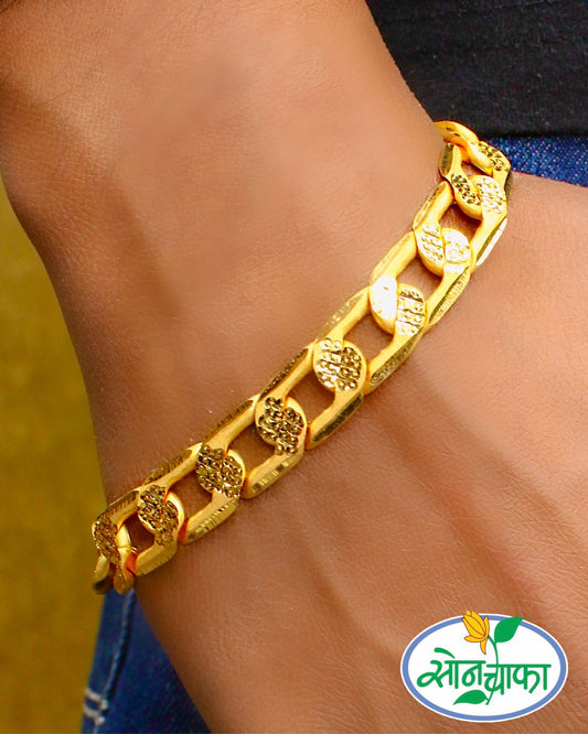 STUNNING GOLD PLATED MEN'S BRACELET