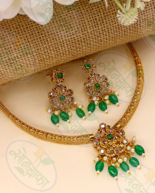 DAZZLING RAJASI NECKLACE SET