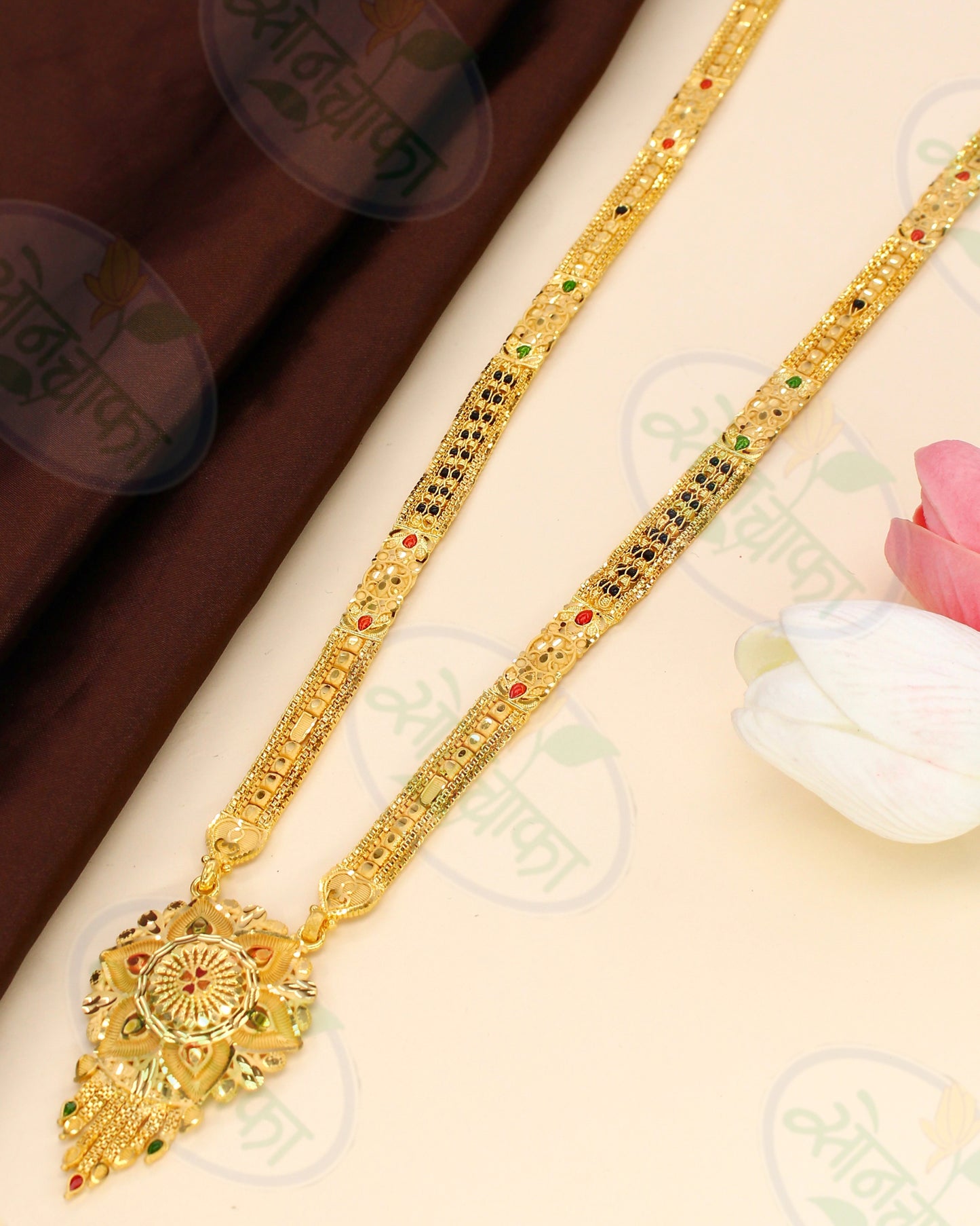 GRACY FLORAL GOLDEN MANGALSUTRA