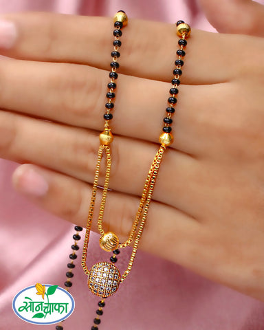 GOLDEN BEADS DESIGNER MANGALSUTRA