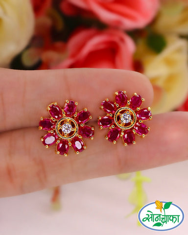 SHIMMERING FLORAL EARRINGS