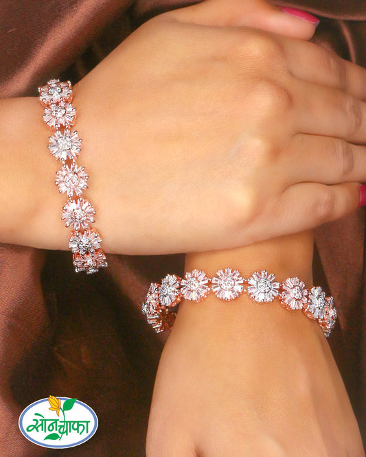 ENCHANTING FLORAL SAPPHIRE BANGLES