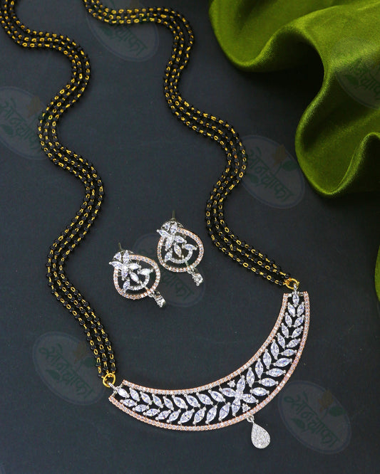 SPARKLING SLEEK DIAMOND MANGALSUTRA