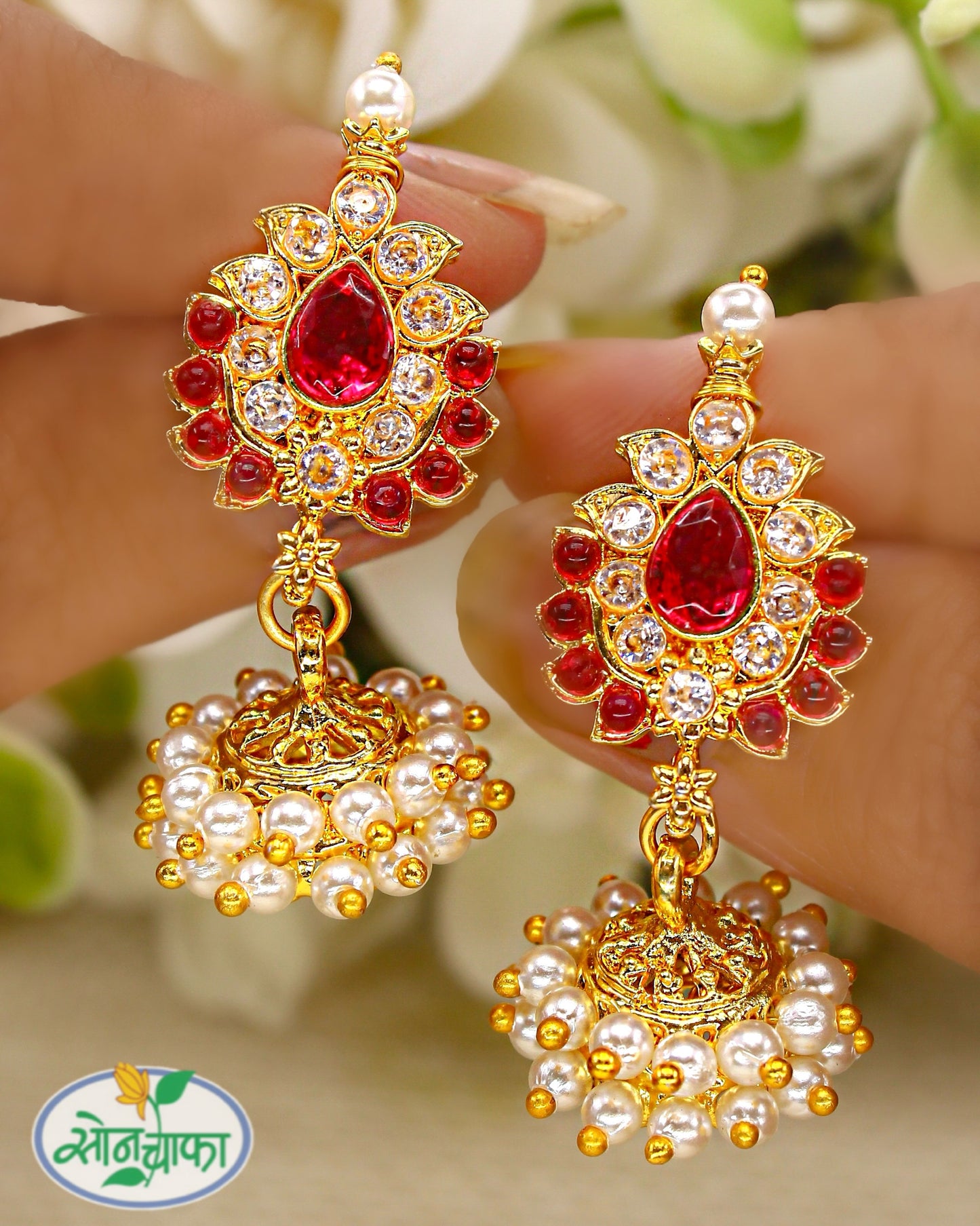 BRILLIANT MOTI JHUMKA