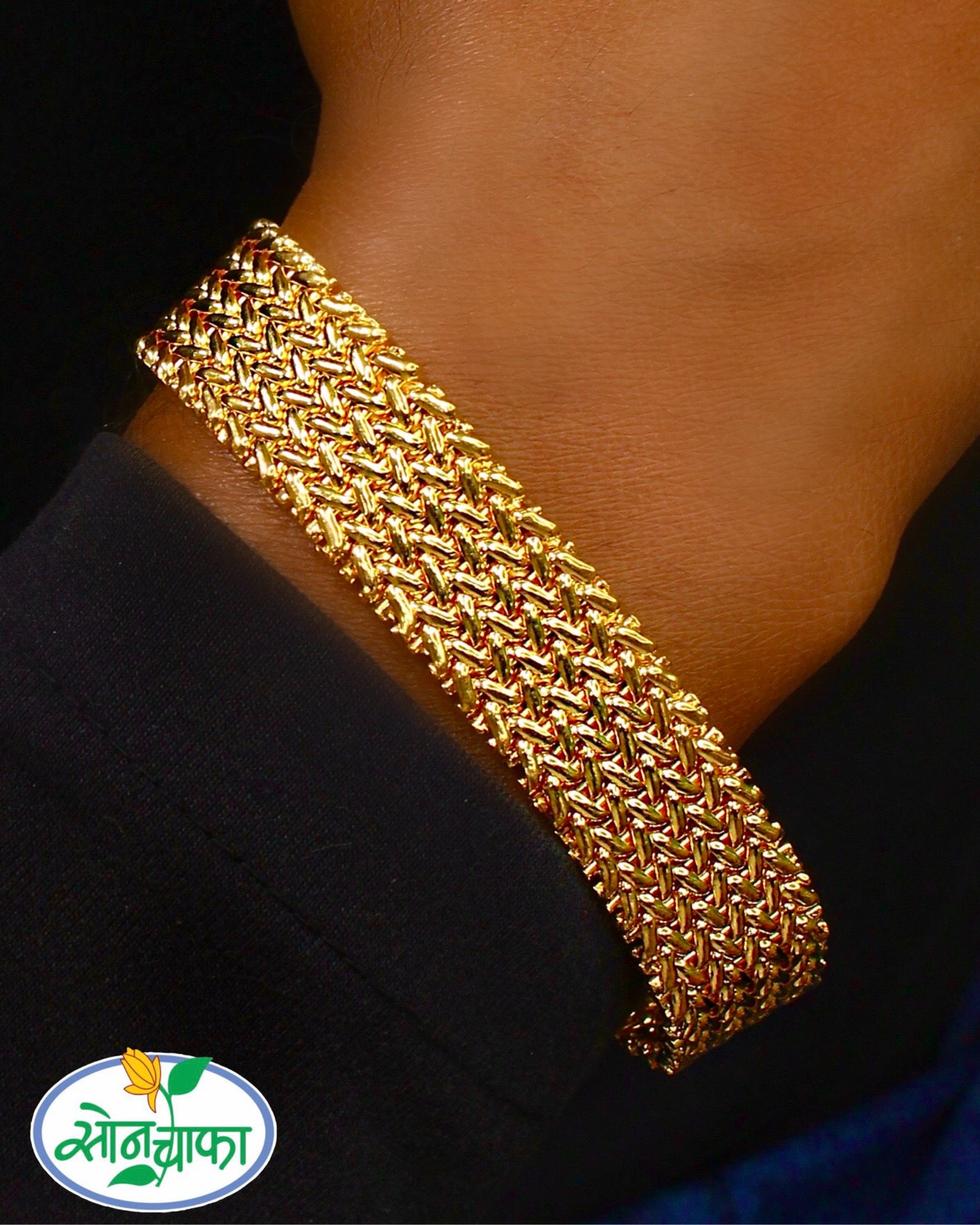 ELEGANT GOLD PLATED MEN'S BRACELET