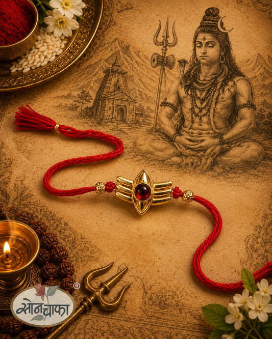 ARTISTIC GOLDEN RAKHI