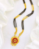 FANCY PINK STONE MANGALSUTRA