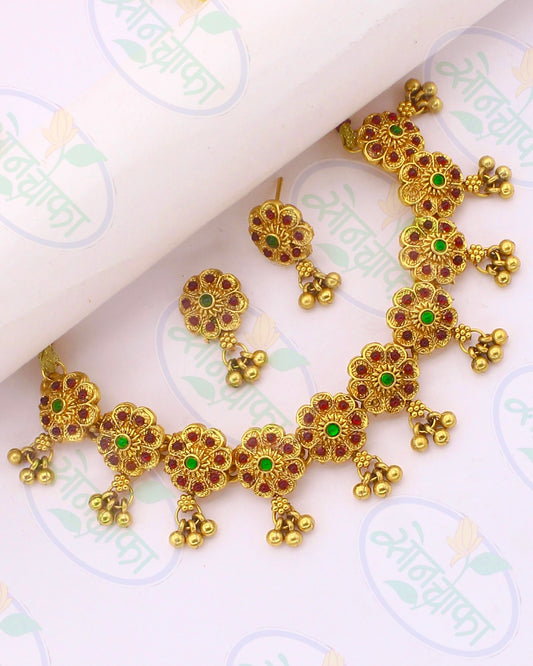 FLORAL DESIGNER NECKLACE