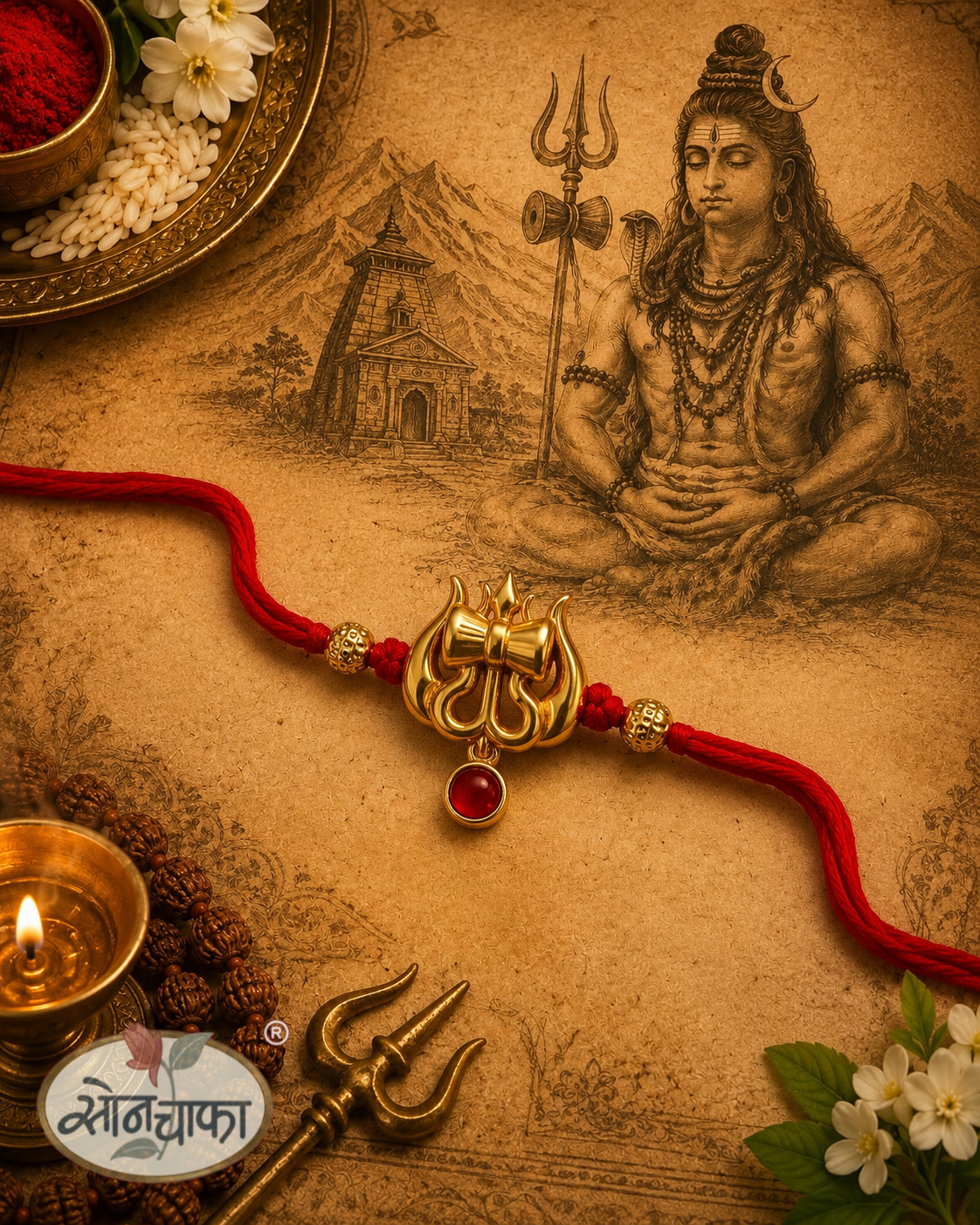 BEAUTIFUL TRISHUL RAKHI