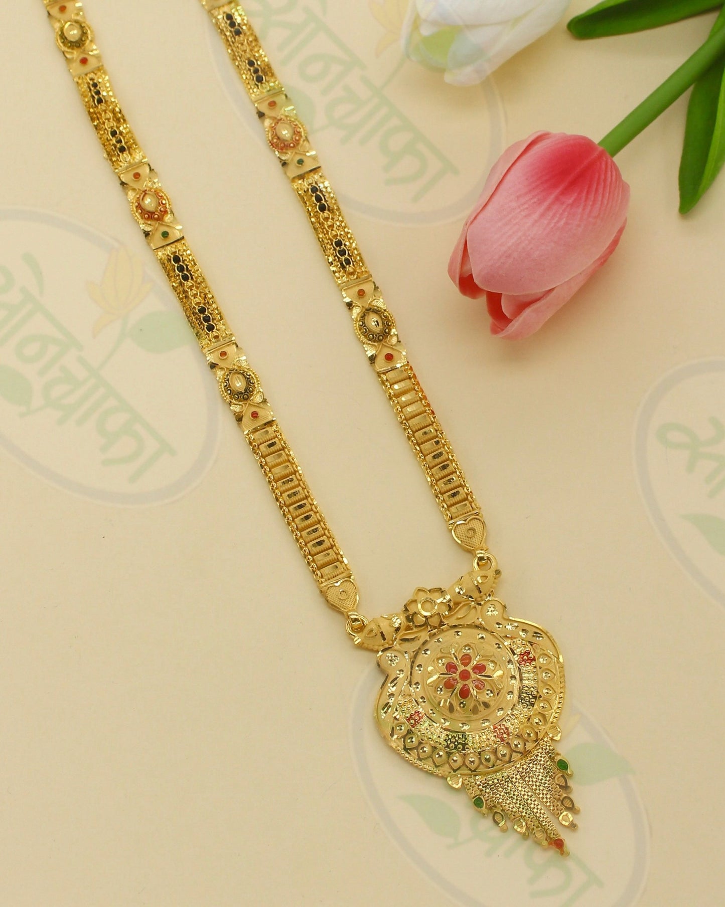 GLEAMING GLAM GOLD PLATED MANGALSUTRA