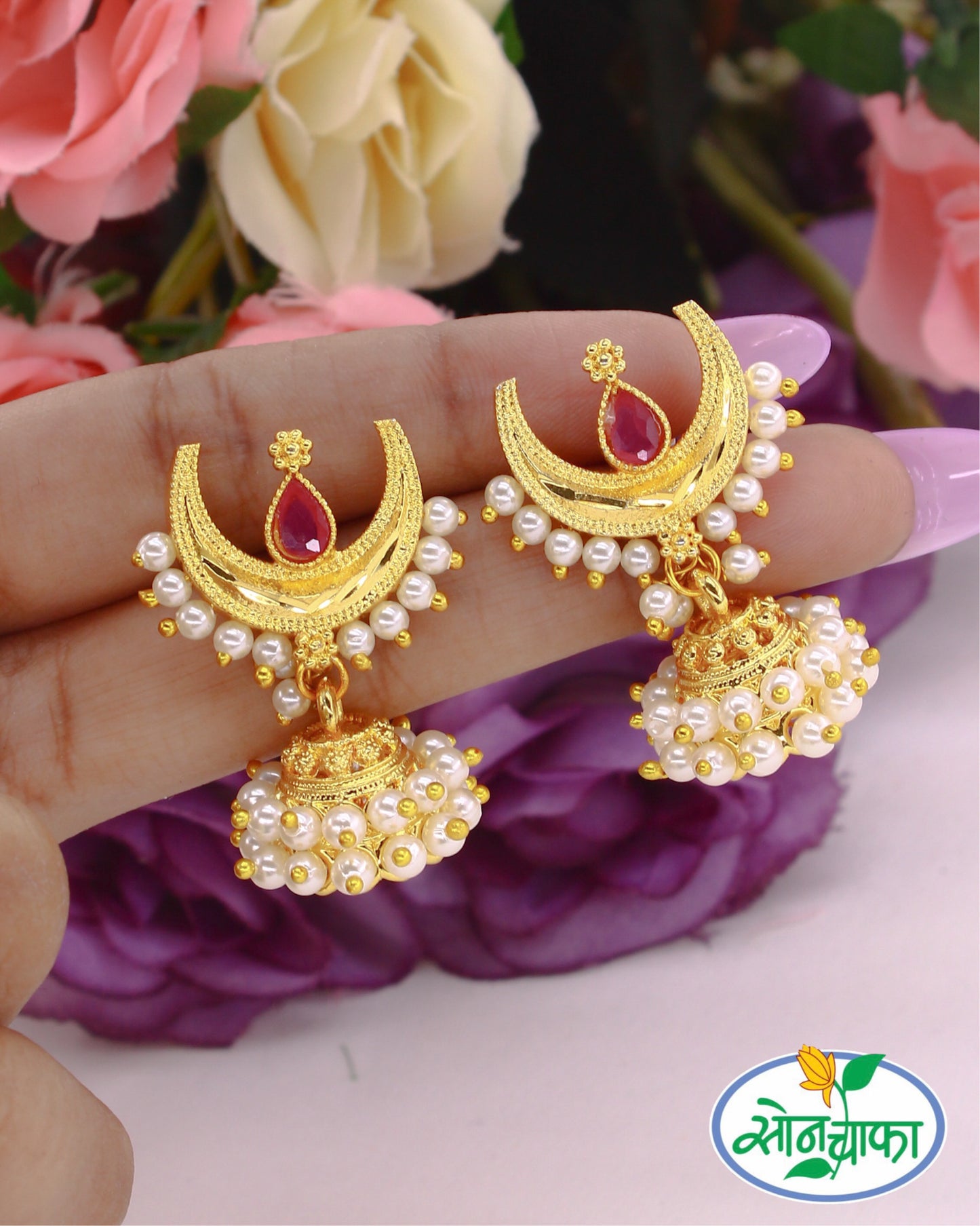 HALF-MOON DESIGNER JHUMKI