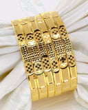 SQUARE DESIGN GOLD BANGLES