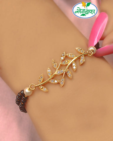 LEAFY CHARM MANGALSUTRA BRACELET