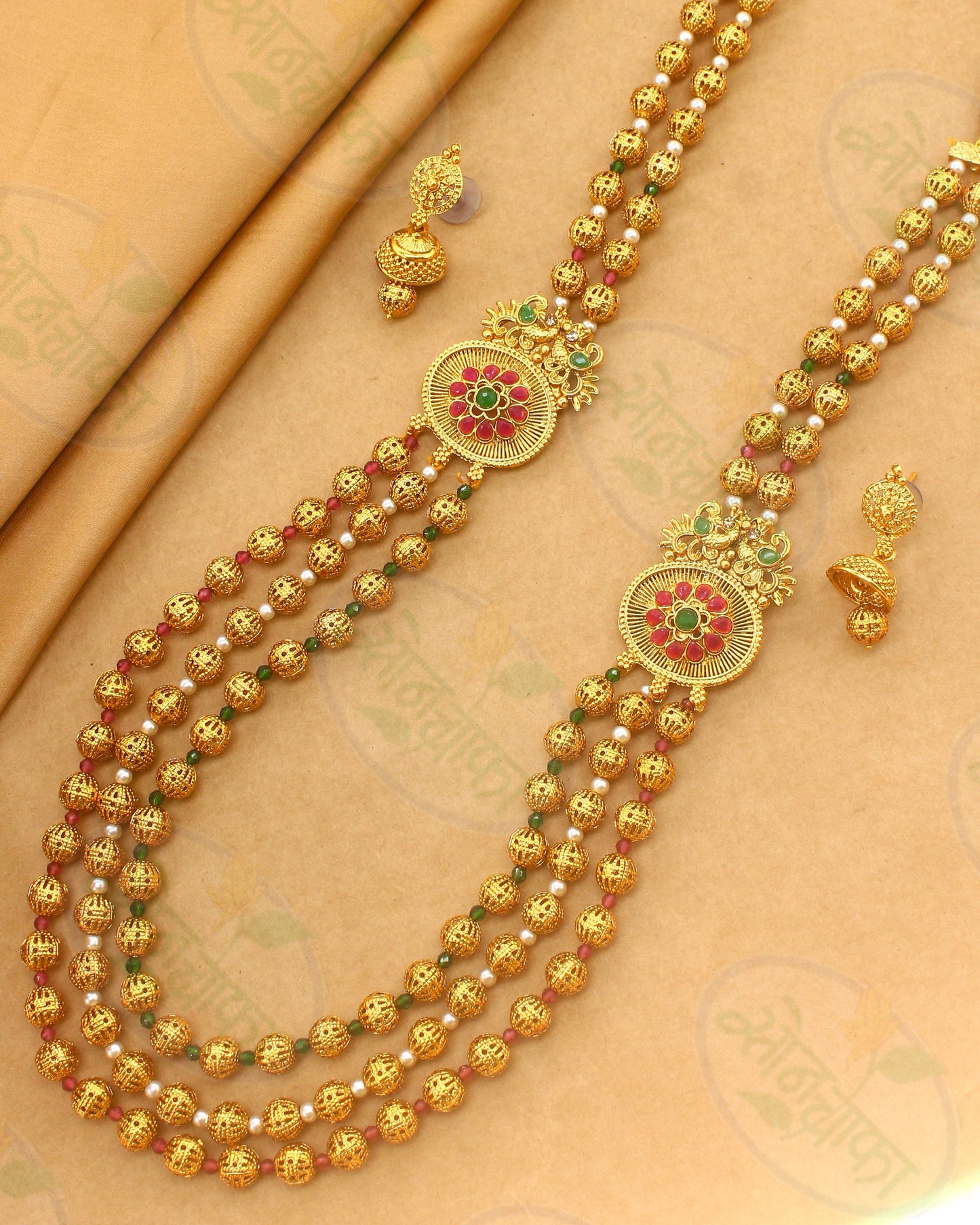 DESIGNER GOLDEN BEADS NECKLACE