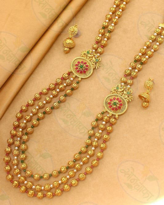 DESIGNER GOLDEN BEADS NECKLACE