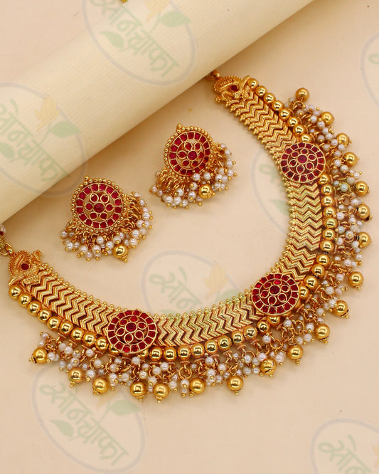 EXCLUSIVE PINK STONE NECKLACE