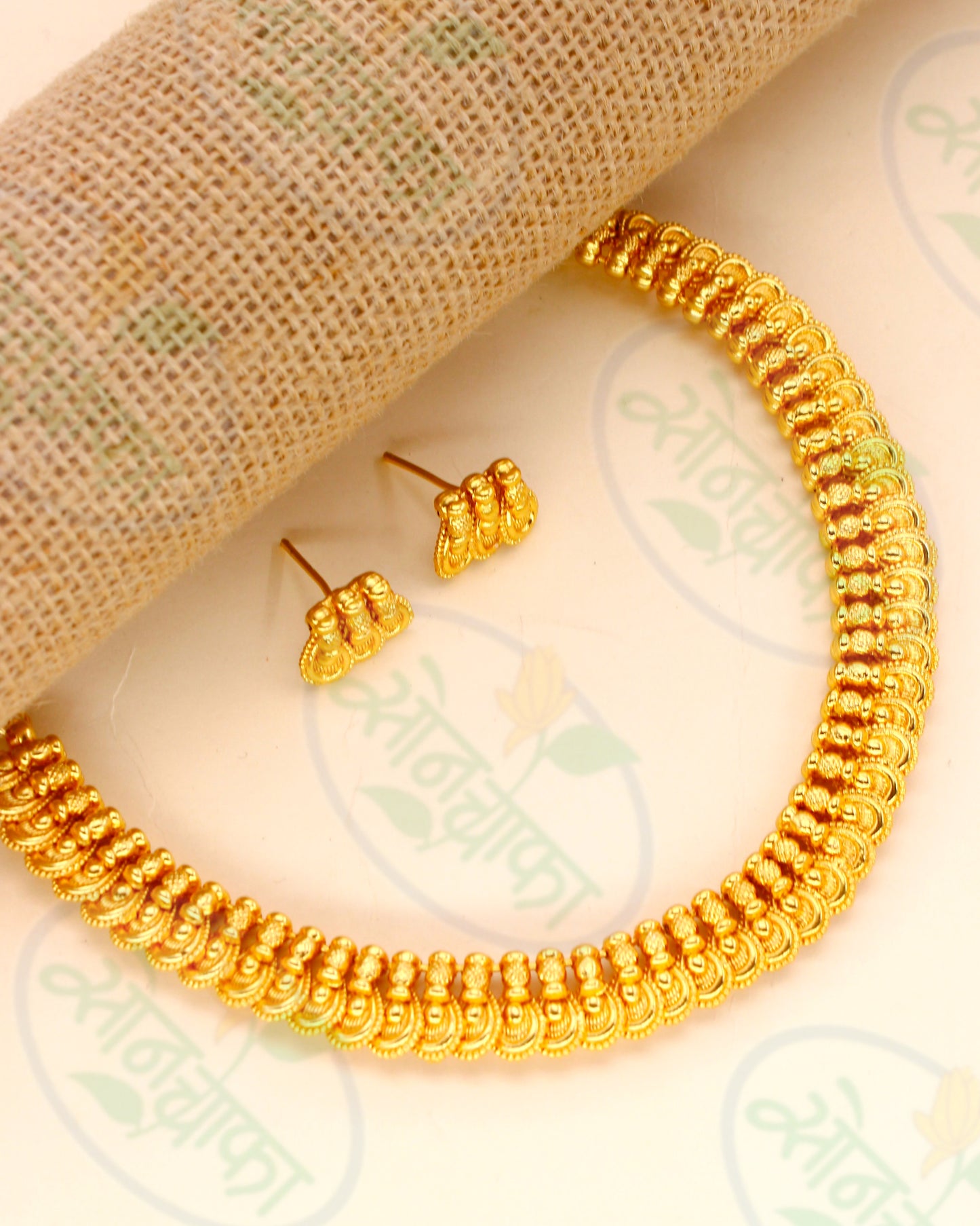 GOLDEN BEADS DESIGNER NECKLACE