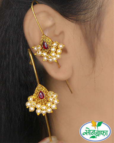 ROYAL DESIGNER PEARL EAR-CUFFS