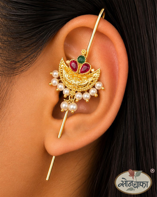 HALF-MOON DESIGN EAR-CUFFS