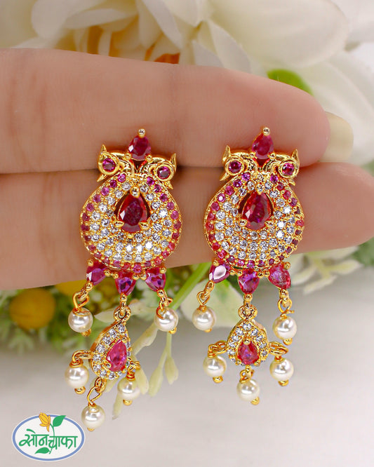 TRENDY PEACOCK EARRINGS