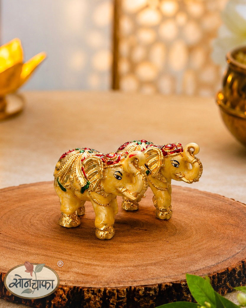 DAZZLING  GOLDEN GAJNTLAKSHMI