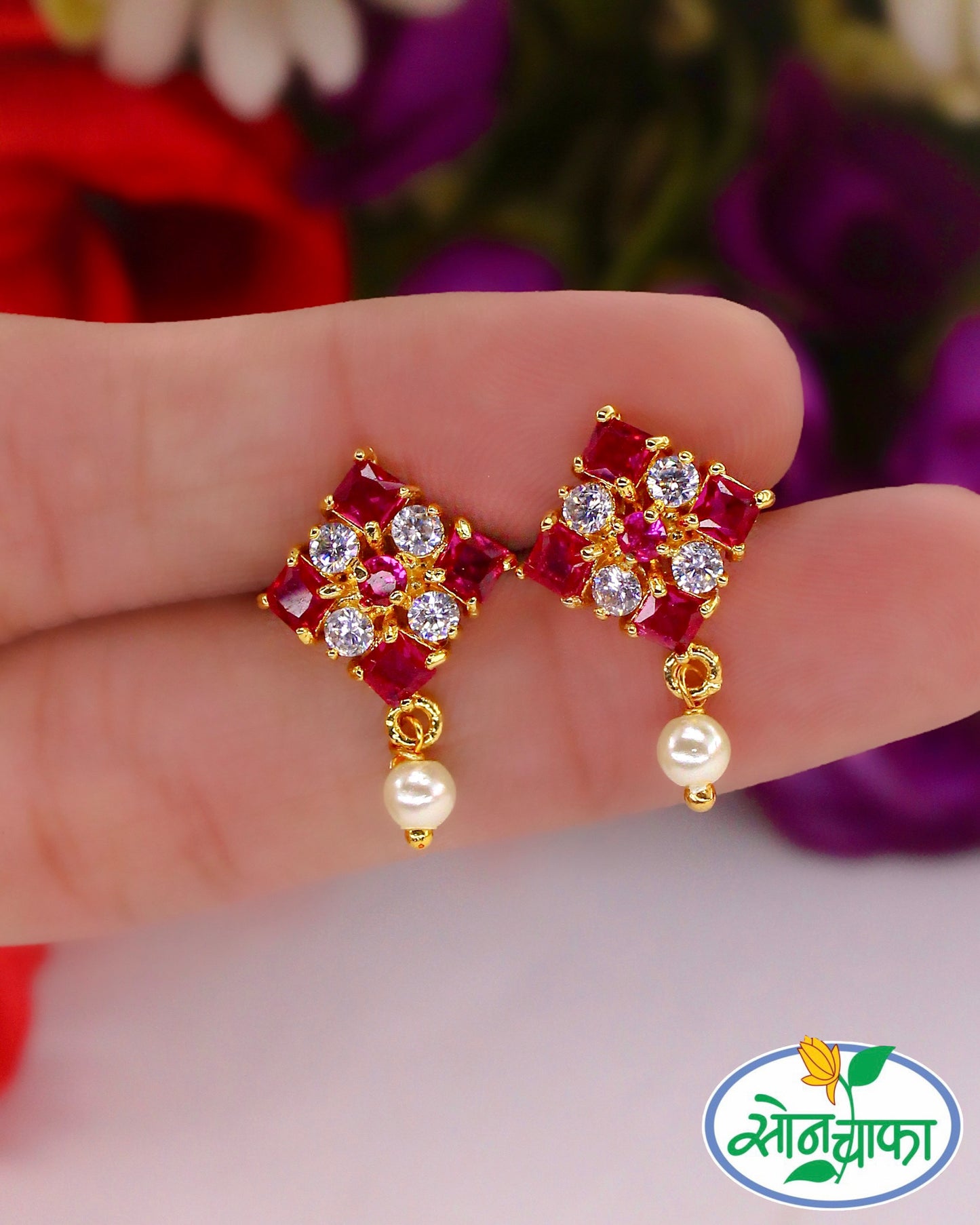 CLASSY TEXTURED DIAMOND EARRINGS