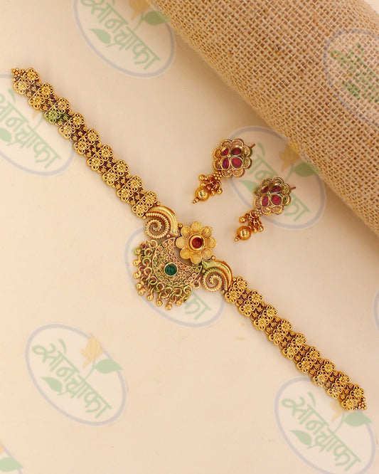 GRACEFUL ANTIQUE CHOKER SET