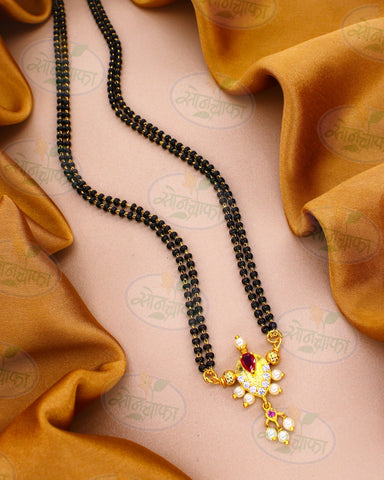 LEAFY CHARM PEARL MANGALSUTRA