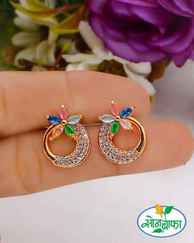 BLOSSOM BURST DIAMOND EAR-STUDS