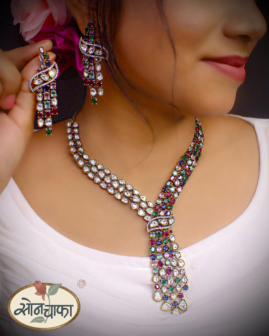 MULTI COLOUR STONE NECKLACE