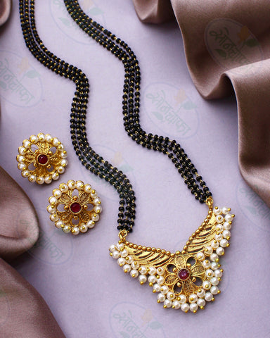 ROYAL TEXTURED PEARL MANGALSUTRA