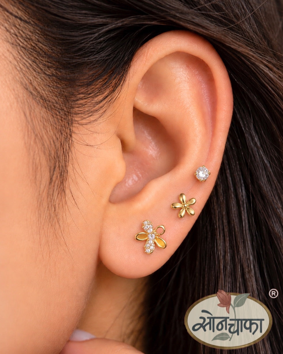FLORAL DESIGNER EARRING