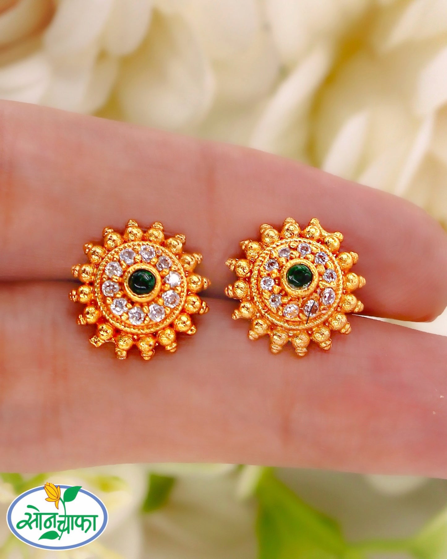 PRETTY ANTIQUE EAR-STUDS