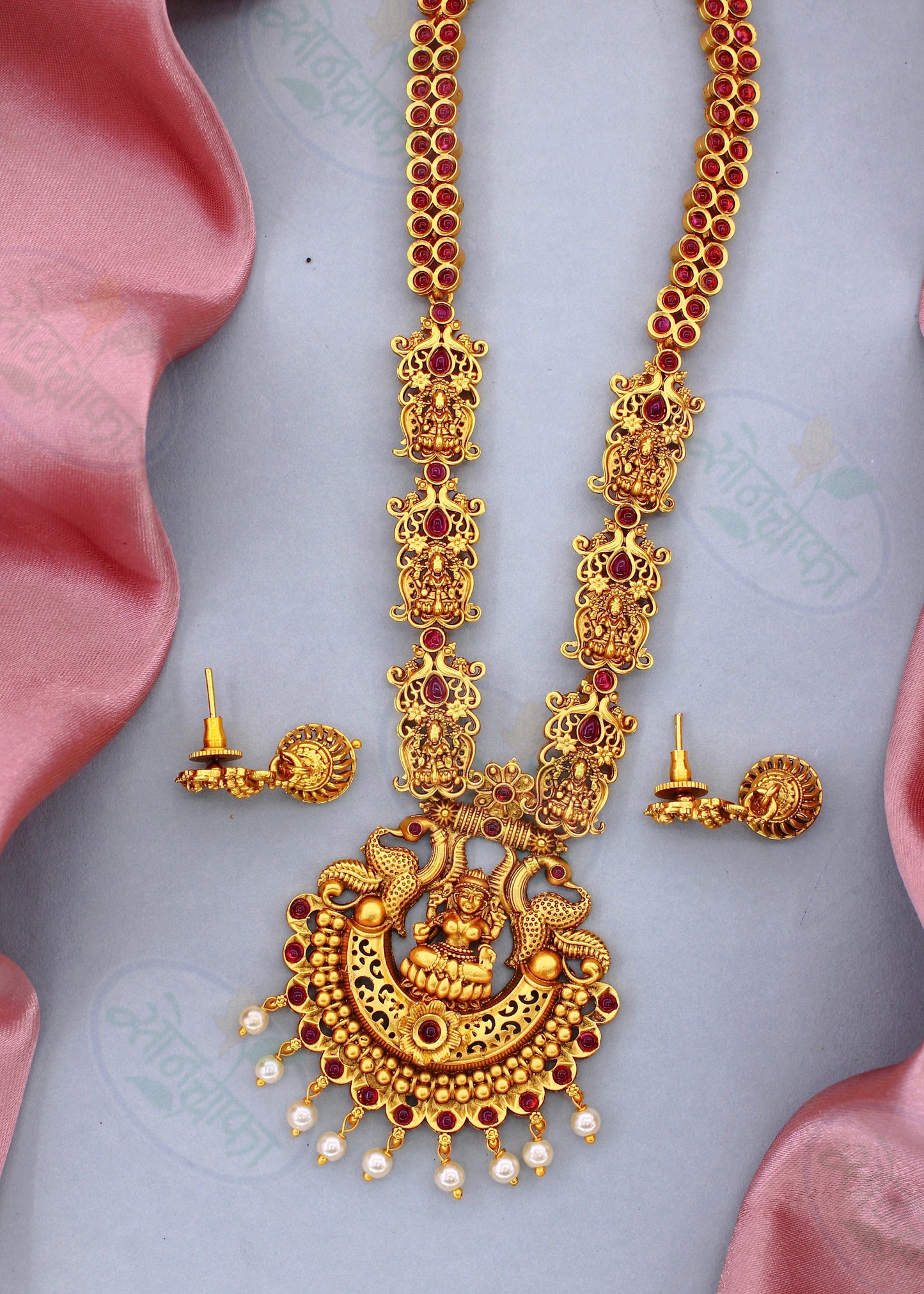 TEMPLE DESIGNER RAJWADI NECKLACE