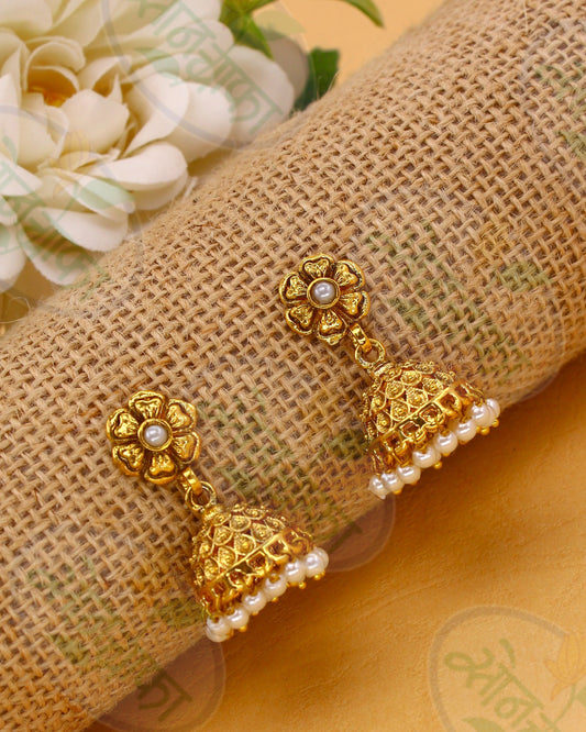 STUNNING FLORAL JHUMKA EARRINGS