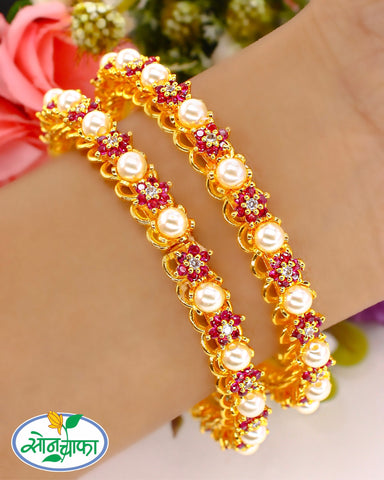 LAVISH FLORAL BANGLES