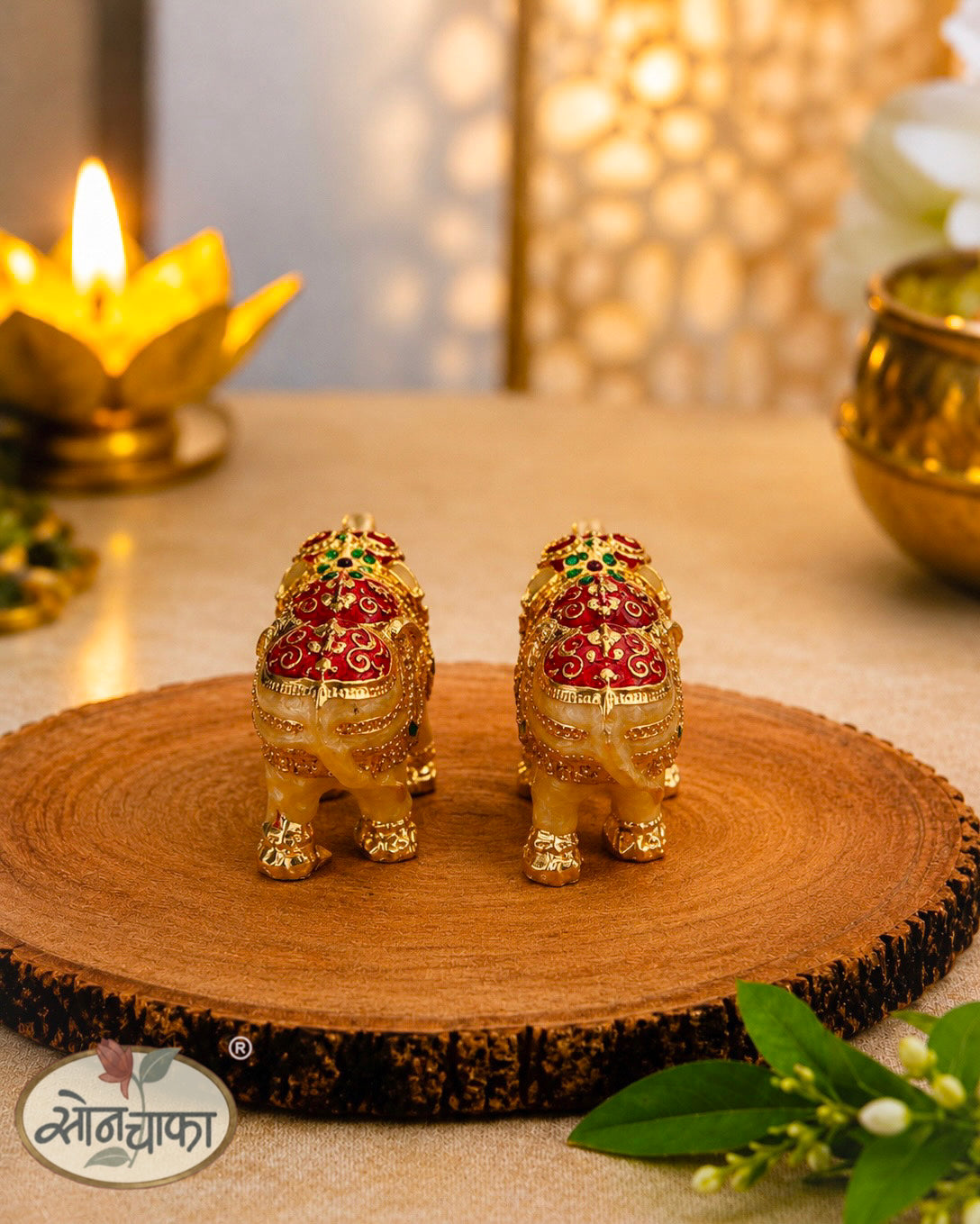 DAZZLING  GOLDEN GAJNTLAKSHMI