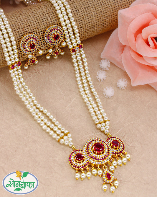 PINK STONE DESIGNER NECKLACE