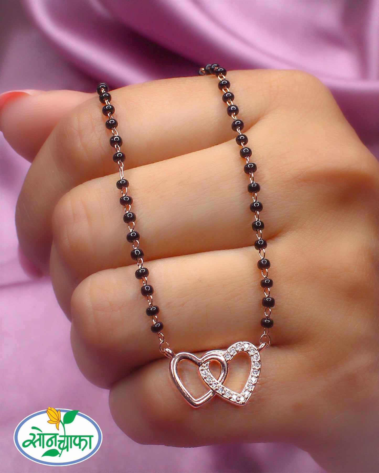 MODERN & ELEGANT TEXTURED DIAMOND MANGALSUTRA