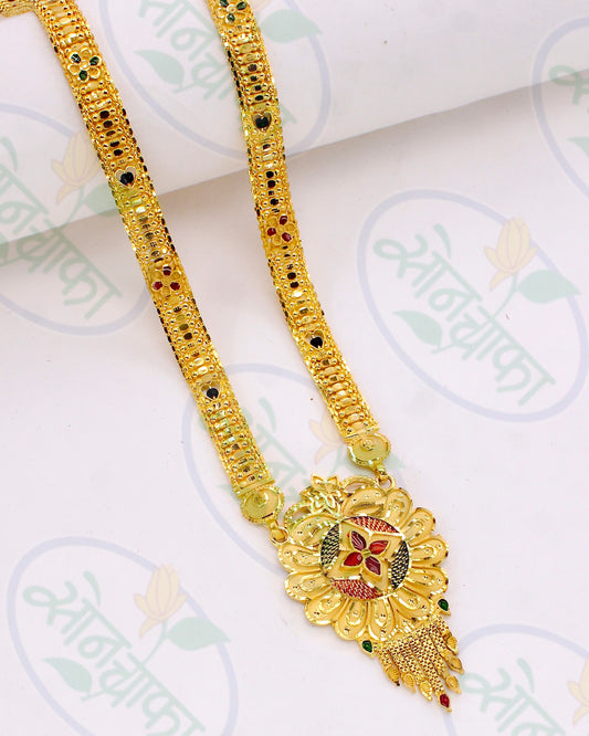 FLORAL GLAM GOLD PLATED MANGALSUTRA