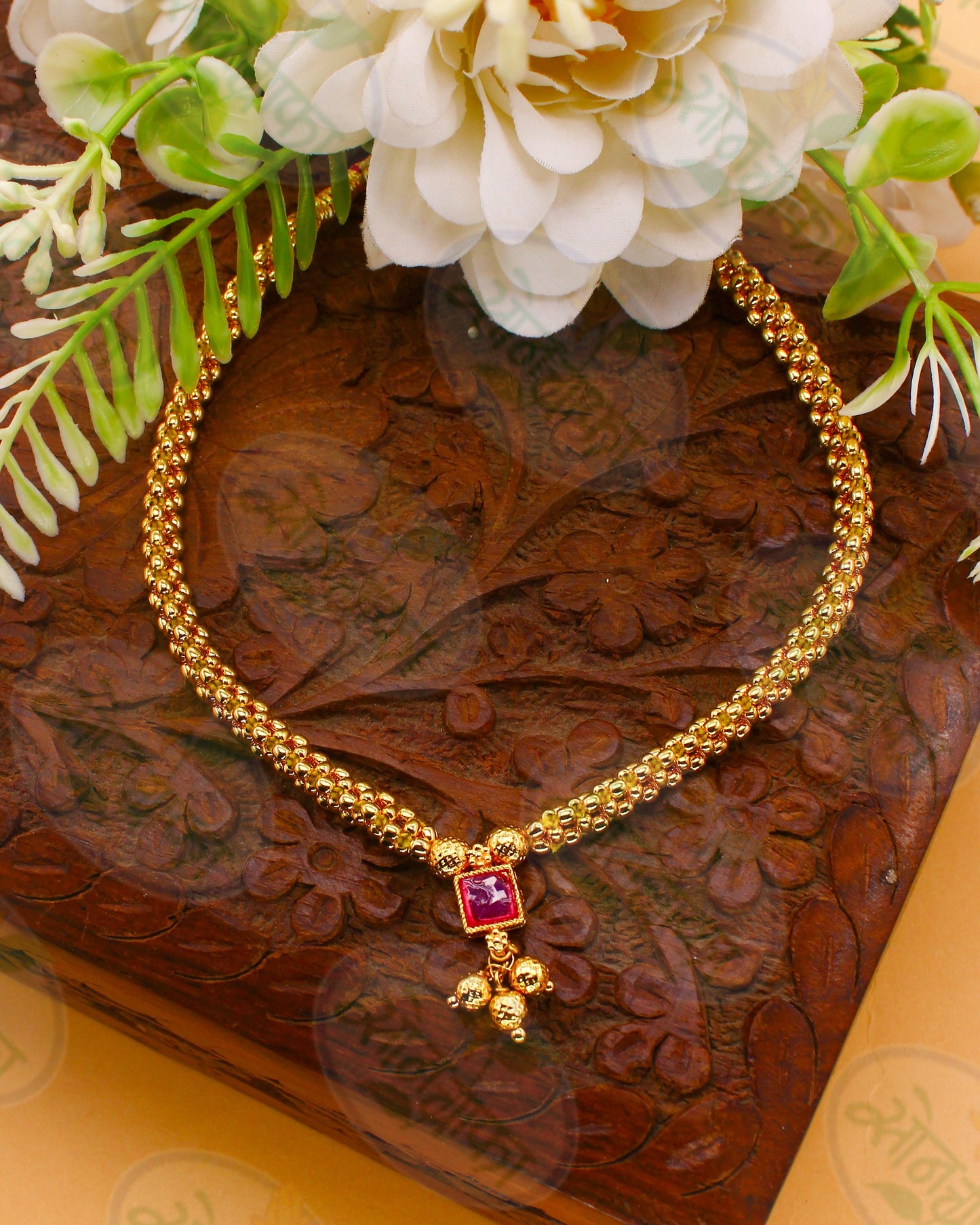 SQUARE DESIGNER THUSHI NECKLACE