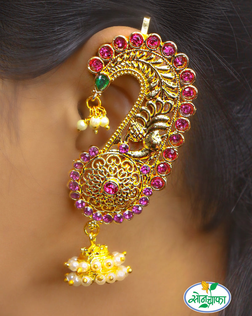 Buy Antique Ear Cuff Jhumka Earrings Online - [ Premium Quality]